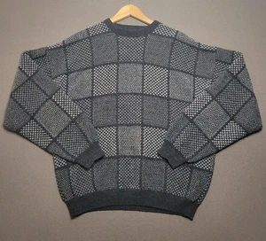 Vintage Bill Blass Pullover Herren XL grau Opa Fischer klobig kastig hergestellt in den USA - Bild 1 von 15