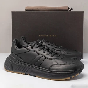 Bottega Veneta Black Calf Leather Speedster Sneakers Size 44 E (11 US) - Picture 1 of 8