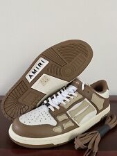 AMIRI Men’s Skeleton Leather Sneaker Sz 10 Rare Colorway Camel White Shoes
