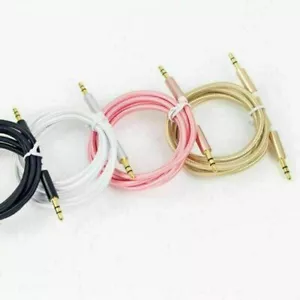 Aux Cable Audio Lead 3.5mm Jack to Jack Stereo Male for Car PC Phone 1m to 3m - Picture 1 of 20