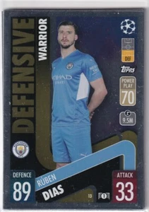 Topps Match Attax Champions League 21/22 Nr. 13 Ruben Dias Defensive Warrior - Picture 1 of 1