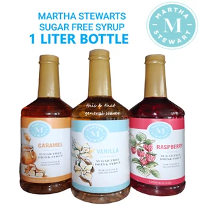 BUY 1 GET 1 50% OFF MARTHA STEWARTS Sugar Free Flavoring Syrup 1 LITER BOTTLES - Picture 1 of 35