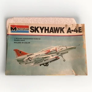 Monogram Skyhawk A-4E 1/48 Scale Model Kit #5406 1977 - Picture 1 of 12