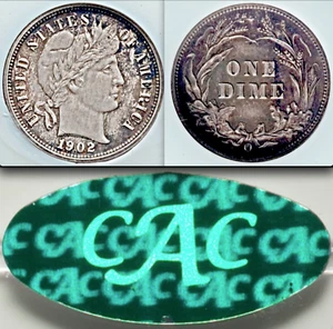 1902-O NGC MS62 CAC Pop ONE ✅ NGC Pop 135 ALL Grades 🔴 Barber Dime SEMI-KEY 10C - Picture 1 of 4