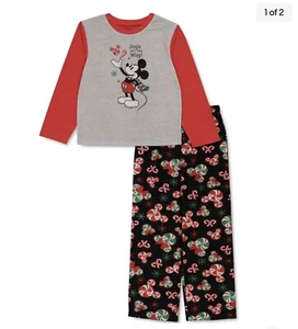 DISNEY Little Kids' 2-Piece Mickey Mouse Jingle All The Way Pajama Set size 6 - Picture 1 of 5