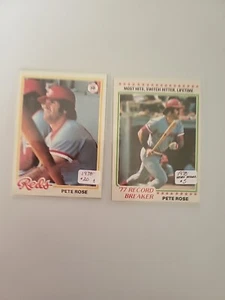 1978 Topps Pete Rose #20 w/Record Breaker #5 - Picture 1 of 8