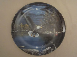 BALD EAGLE collector plate NIGHT FLYER Jim Hansel WORLD OF THE EAGLE #3 - Picture 1 of 4