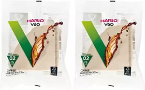 V60 Paper Coffee Filters, Size 02, Natural, 200 Count - Picture 1 of 12