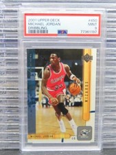 2001-02 Upper Deck Michael Jordan Dribbling #450 PSA 9 Wizards