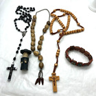 Christianity mixed bundle religious rosary beads priest figure crucifix cross