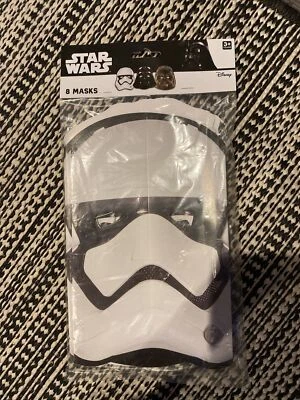 Star Wars CHEWBACCA, DARTH VADER, STROM TROOPERS COSPLAY PARTY MASKS Disney 8Pk - Image 1 of 2