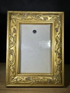 Vintage Burnes Elegance Art Nouveau Roses Wooden Picture Frame With Easel - Picture 1 of 7