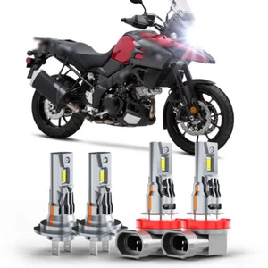 4 piezas faros LED bombillas altas bajas para Suzuki Vstrom 1000 2014-2016 2018 2019 EE. UU. - Imagen 1 de 14