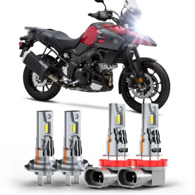 Farol de LED 4 peças lâmpadas altas baixas para Suzuki Vstrom 1000 2014-2016 2018 2019 EUA - Imagem 1 de 4