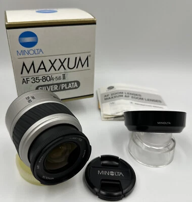 Minolta 35-80mm f4-5.6  II ZOOM Silver Lens for Minolta Maxxum & Sony CAMERAS - Image 1 of 4