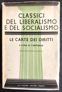 CLASSICI DEL LIBERALISMO E DEL SOCIALISMO F. Battaglia  Sansoni 1947 - Picture 1 of 2