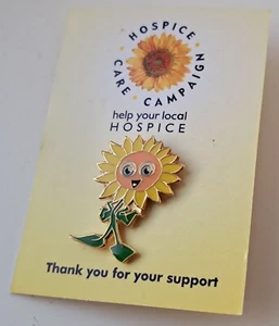 HOSPICE CARE CAMPAIGN SUNFLOWER ENAMEL PIN BADGE BROOCH CHARITY COLLECTABLE - Picture 1 of 2