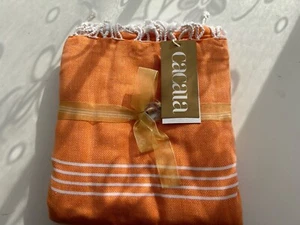 Turkish Yoga Beach Bag Towel 2in1 By Cacala - Orange - Picture 1 of 5
