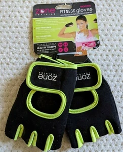 NUEVOS CON ETIQUETAS GUANTES DE FITNESS DE ENTRENAMIENTO ZONA ~ Palmas acolchadas verde lima negra, XL - Imagen 1 de 2