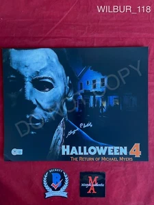 Foto firmada de George Wilbur 11x14 por Michael Myers Halloween Beckett Certificado de Autenticidad - Imagen 1 de 1