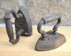 Lot Antique 2 Matching Sad Irons H.W.Co Reading Pa Cast Iron Door Stop,Bookends