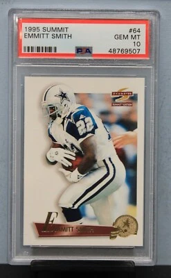 1995 SUMMIT # 64 Emmitt Smith PSA 10 GEM MT # 48769507  DALLAS COWBOYS !!!! - Image 1 of 2