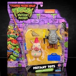 Bebop e Rocksteady Mutant Tots TMNT Mutant Mayhem confezione da 2 action figure - Foto 1 di 1
