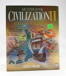 SEALED 1998 Civilization II 2 Gold Edition Microprose Big Box PC - Picture 1 of 6