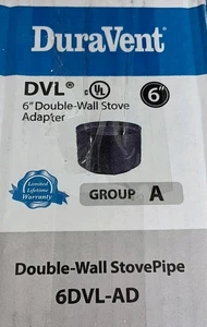 Adaptador DuraVent 6DVL-AD DOBLE PARED ESTUFA TUBO NEGRO  - Imagen 1 de 2