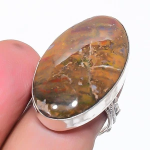 Natürlicher Blutstein Edelstein 925 Sterling Silber Schmuck Ring Größe 7,5 J291 - Bild 1 von 5