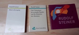 Rudolf Steiner 3 Bücher: 1Christentum, 2Lebensgang , 3Ausstellung 1961 - Bild 1 von 4