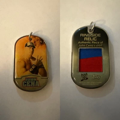 2012 Topps WWE Etiqueta de Perro Auténtica Camisa Reliquia John Cena Parche de 2 Colores Foto 1 de 3