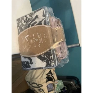 OAK AND REED YOGA STRAP 6' & YOGA BLOCK 9X6X3 COMBO MARBLE FINISH MATT SLING (22 - Picture 1 of 12