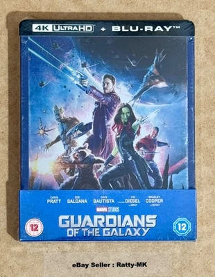 GUARDIANS OF THE GALAXY - UK EXCLUSIVE 4K UHD + BLU RAY STEELBOOK - NEW & SEALED - Image 1 of 4
