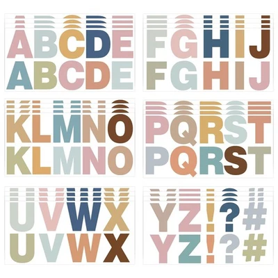 232 Pcs 24 Sheets Boho Bulletin Board Letters,2.4 Inch Letter Stickers Self, ... - Image 1 of 4