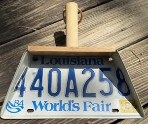 Rare Vintage 1986 Louisiana License Plate Dust Pan Homemade 1984 World’s Fair - Picture 1 of 7