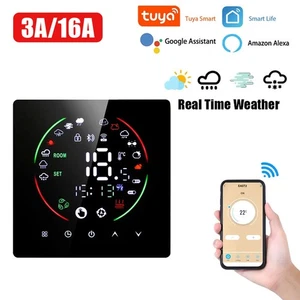 Smart WiFi Thermostat Water/Heating/Gas Boiler/Hygrometer/Weather Panel Tuya APP - Picture 1 of 16