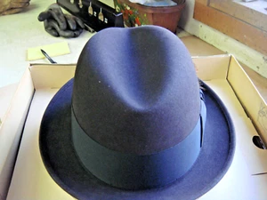 Sombrero Vintage Royal STETSON Fedora Talla 7 Fieltro Marrón - EE. UU. - con caja - Minneapolis - Imagen 1 de 12