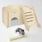 Hamster Wood House Hideaway Corner Play and Climbing Pet Wooden House for Rat