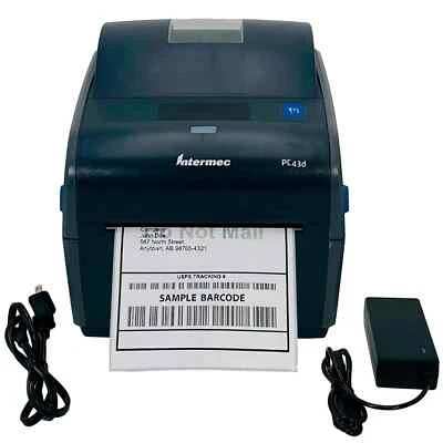 GOOD WORKING Intermec PC43d Thermal Shipping Label Printer 4x6" UPS FedEx USPS - Image 1 of 4