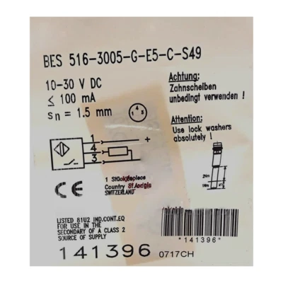 Inductive Sensor 516-3005-G-E5-C-S49 For BALLUFF BES 516-3005-G-E5-C-S49 - Image 1 of 2