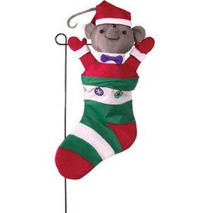 Happy Holidays Mouse in a Sock Hanging Garden Size Charm PR 59128 - Picture 1 of 1