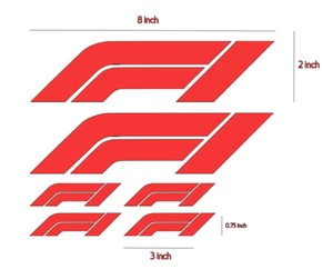 6 PCS Formula One Logo Vinyl Sticker Decal Car Truck Window Laptop FIA F1 Racing - Picture 1 of 8