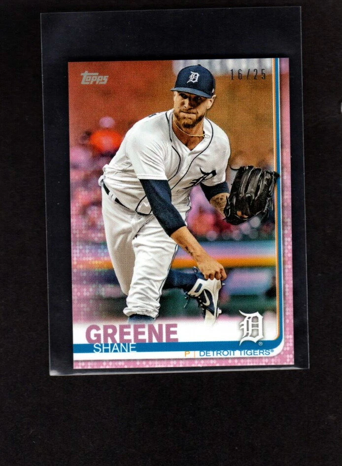Shane Greene 2019 Topps on demand mini pink para 16/25 Detroit Tigers - Image 1 of 1
