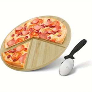 Bamboo tray A versatile heat-resistant and durable food tray,pizza,cutting board - Picture 1 of 17