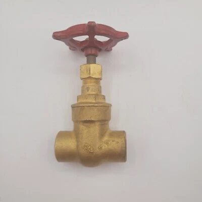 NEW PEGLER BRASS GATE VALVE 3/4" NON THREAD NON RISING STEM - Image 1 of 4