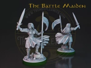 The Battle Maiden "Eowyn" miniature for tabletop, board games, RPG, Dnd ... - Imagen 1 de 1