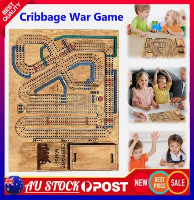 Cribbage Wars Board Game,2025 NEW Wooden Cribbage Board Game Set AF - image 1 of 4