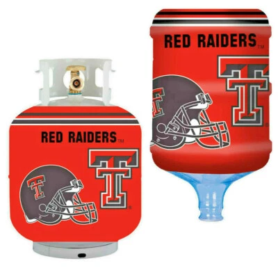 Cubierta del enfriador de agua del tanque de propano Texas Tech Red Raiders con licencia de la NCAA cualquier 5 galones Foto 1 de 4