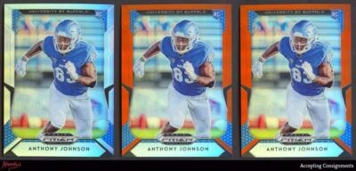 (3) 2019 Prizm Draft Picks Orange Silver 117 Anthony Johnson Rookie RC BILLS LOT - Image 1 of 2